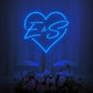 Custom Initials In Heart Neon Sign